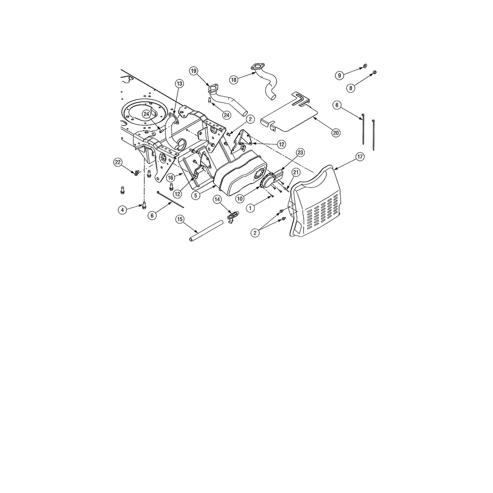 Engine Accessories Diagram and Parts List for 13AP11CP756  Cub Cadet Lawn Tractor